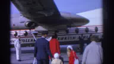 Zurich Swizterland (1963): A Family Walking Onto A Plane For A Vacation