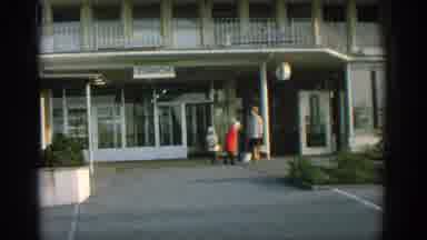 Zurich Swizterland (1963): Woman Wearing White Coat And Girl Wearing Red Coat Wave