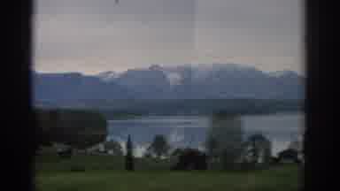 Zurich Swizterland (1963): Beautiful Scenery Of Green Shrubs And Lakes With Cars