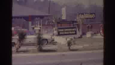 Florida USA-1962: View Of Blue And Yellow South Of The Border Restaurant Sign On