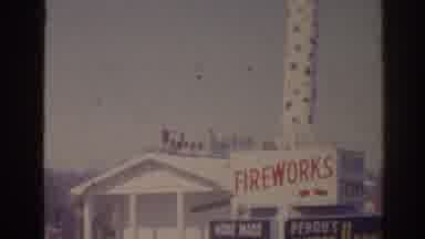 Florida USA (1962): A Sign Spins Which Reads Fireworks And Fort Pedro
