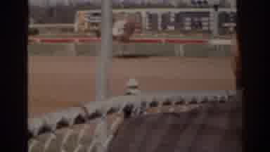 Florida USA (1962): Jockey's Riding Race Horses At A Horse Track On A Sunny Day