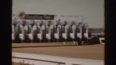 Florida USA (1962): People Watching Horses Race Racecourse Competition Near Trees