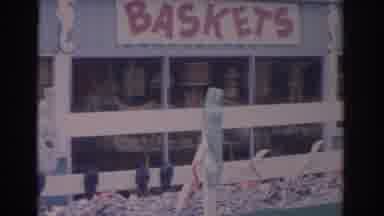 Florida USA (1962): Supermarket Fence Windows Post Cars Seahorse Baskets Cypress