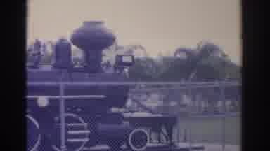 Florida USA (1962): A Black Replica Train Displayed Inside The Garden Park