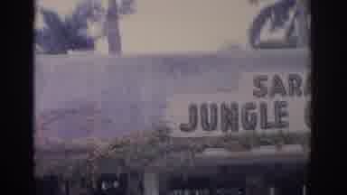 Florida USA (1962): Entry Gate Sarasota Jungle Gardens Water Fountain Rock Palm