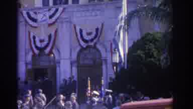 Florida USA (1962): Women Dressed In White Angel Costumes Stand In Street On A
