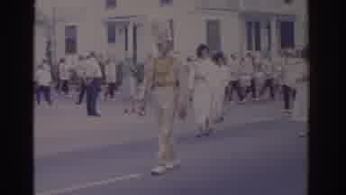 Florida USA (1962): Marching Parade In The City Near Buildings Showing Large