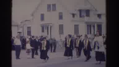 Florida USA (1962): Large Group Of College Graduates Engaging In A March In Order