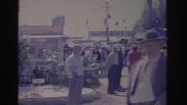 Florida USA (1962): A Busy City Square With Lots Of People Walking Leisurely
