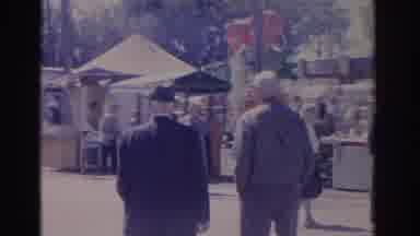 Florida USA (1962): Two Men Walking Around A Carnival Looking At The People And