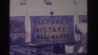 Florida USA (1962): View Of Red And Blue Nature Mistakes Sign On A Clear Day