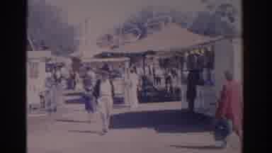 Florida USA (1962): Flashback Of A Senior Taking A Casual Stroll At An Amusement