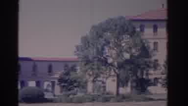 Florida USA (1962): Slow Panoramic View Of A Building A Car And Trees