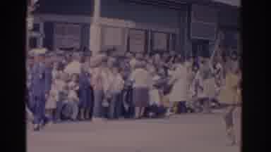 Florida USA (1962): Woman Twirling A Baton And Leading A Parade In The Streets