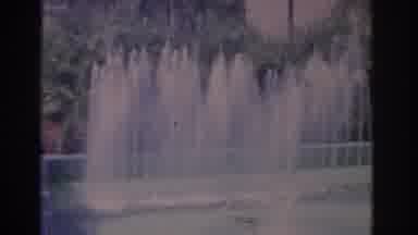 Florida USA (1962): Image Of Fountain In Very Wooded And Flowery Patio