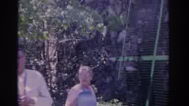 Florida USA (1962): View Of Stone Wall Behind Wire Fence On A Sunny Day