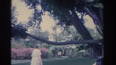 Florida USA (1962): Elderly Woman Walks By Two Other Women Relaxing On A Chair