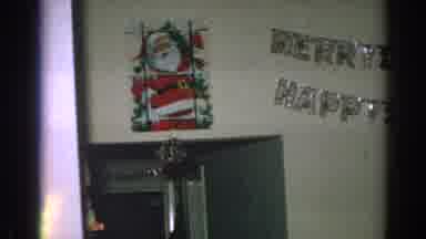 Gary Indiana (1962): View Of Silver Merry Christmas Letter Banner Hanging On White