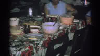 Gary Indiana (1962): Family Having A Candle Light Dinner As Grandma Teases A
