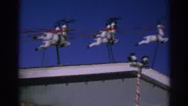 Gary Indiana-1962: Santa's Reindeer Christmas Decoration On The Roof
