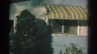 Gary Indiana (1962): View Of Blue Trailer Home With Outdoor Christmas Decorations