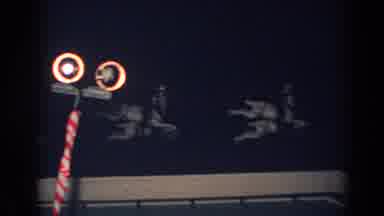 Gary Indiana (1962): View Of Rooftop Santa And Sled Decoration With Illuminated