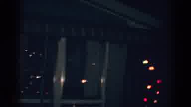 Gary Indiana (1962): Nighttime View Of Christmas Lights Hung On A House And Garage