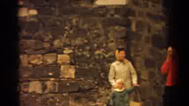 Izmir Turkey-1962: Vintage Footage Of Family Walking At Stone Structure