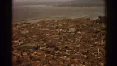 Izmir Turkey (1962): View Of A City And Water From A Tall Hill