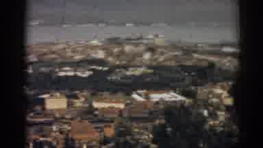 Izmir Turkey (1962): Ships Near Coastal Town Woman And Child Hiking Bird-Eye View