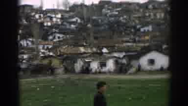 Izmir Turkey (1962): A Sad Dinkytown On A Cleared Hill With Children Playing In