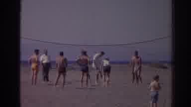 Izmir Turkey (1962): People Playing Volleyball In A Beach