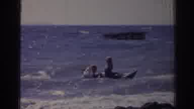 Izmir Turkey (1962): Children Playing In The Sea Trying To Climb On A Pool Float