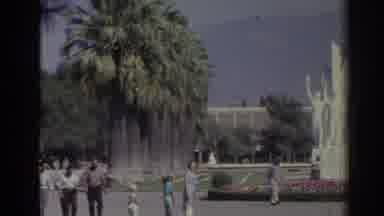 Izmir Turkey (1962): The Tourists Walked Around By The Monument And Palm Trees