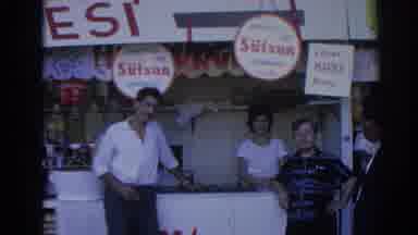 Izmir Turkey (1962): Man And A Woman From The Front There Is An Establishment