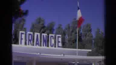 Izmir Turkey (1962): French Flag Blowing In Wind On The Roof Of Building