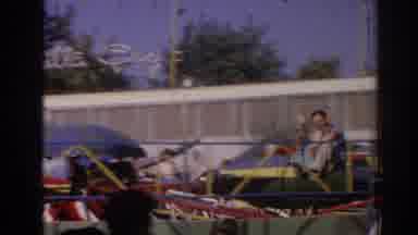 Izmir Turkey (1962): Some Families Flying With Their Kids At A Carnival Machines