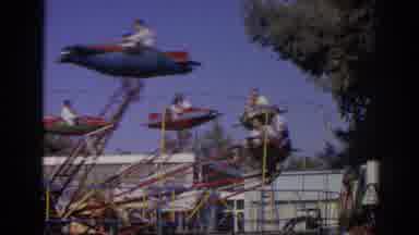 Izmir Turkey (1962): Parents And Children Playing Inside A Spinning Plane At An