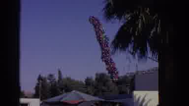 Izmir Turkey (1962): View Of Red And Blue Balloons On String On A Sunny Day