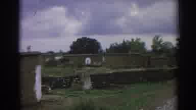 Izmir Turkey (1962): A Cemetery Scenery With A Cross In The Gray Surroundings