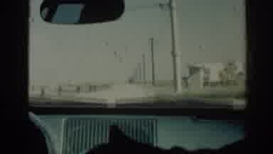 Izmir Turkey (1962): Shot Inside Of An Old Car Driving Along A Road With No