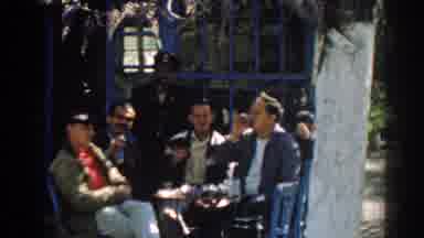 Izmir Turkey (1962): Four Men Sitting Around A Table Drinking Shots And Smoking