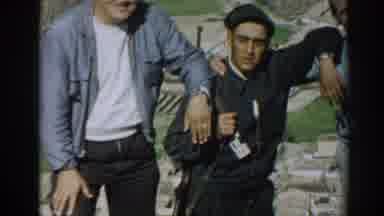 Izmir Turkey (1962): Three Men Pose For Picture On A Bright Sunny Day