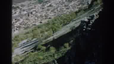 Izmir Turkey (1962): Panning Video Of A Mountain Side Covered In Green Foliage