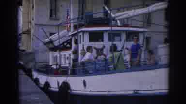 Izmir Turkey (1962): Old Time Footage Of A Boat With People And An American Flag