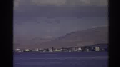 Izmir Turkey (1962): View Of Ocean Hills And Puffy White Clouds On A Clear Day