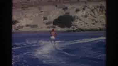 Izmir Turkey (1962): Man Wakeboarding Blue Sea Beach Sun Fun Recreation Hobby