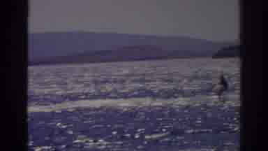 Izmir Turkey (1962): A View Of A Man Skiing On A Lake Or River