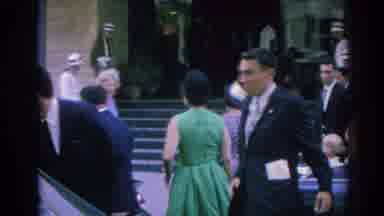 Izmir Turkey (1962): Two Men Step Aside While A Woman Passes Between Them
